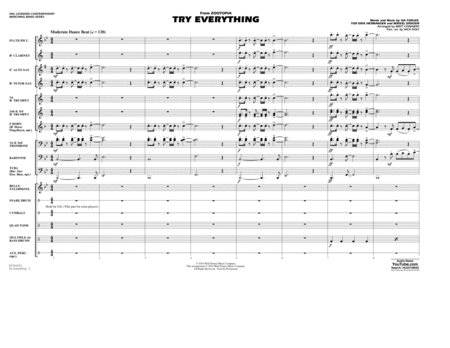 Try Everything (from Zootopia) - Conductor Score (Full Score)