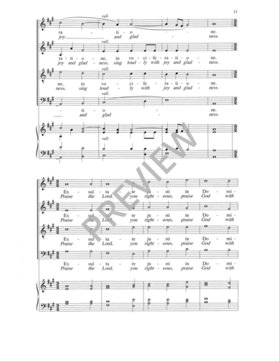 Exsultate justi 4-Part scores gallery preview page 12