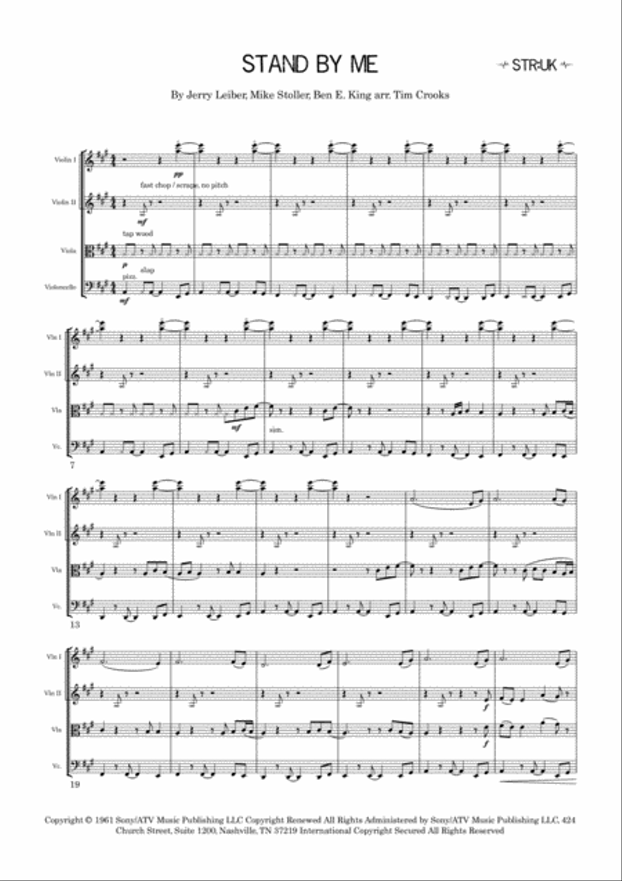 Stand By Me String Quartet scores gallery preview page 2