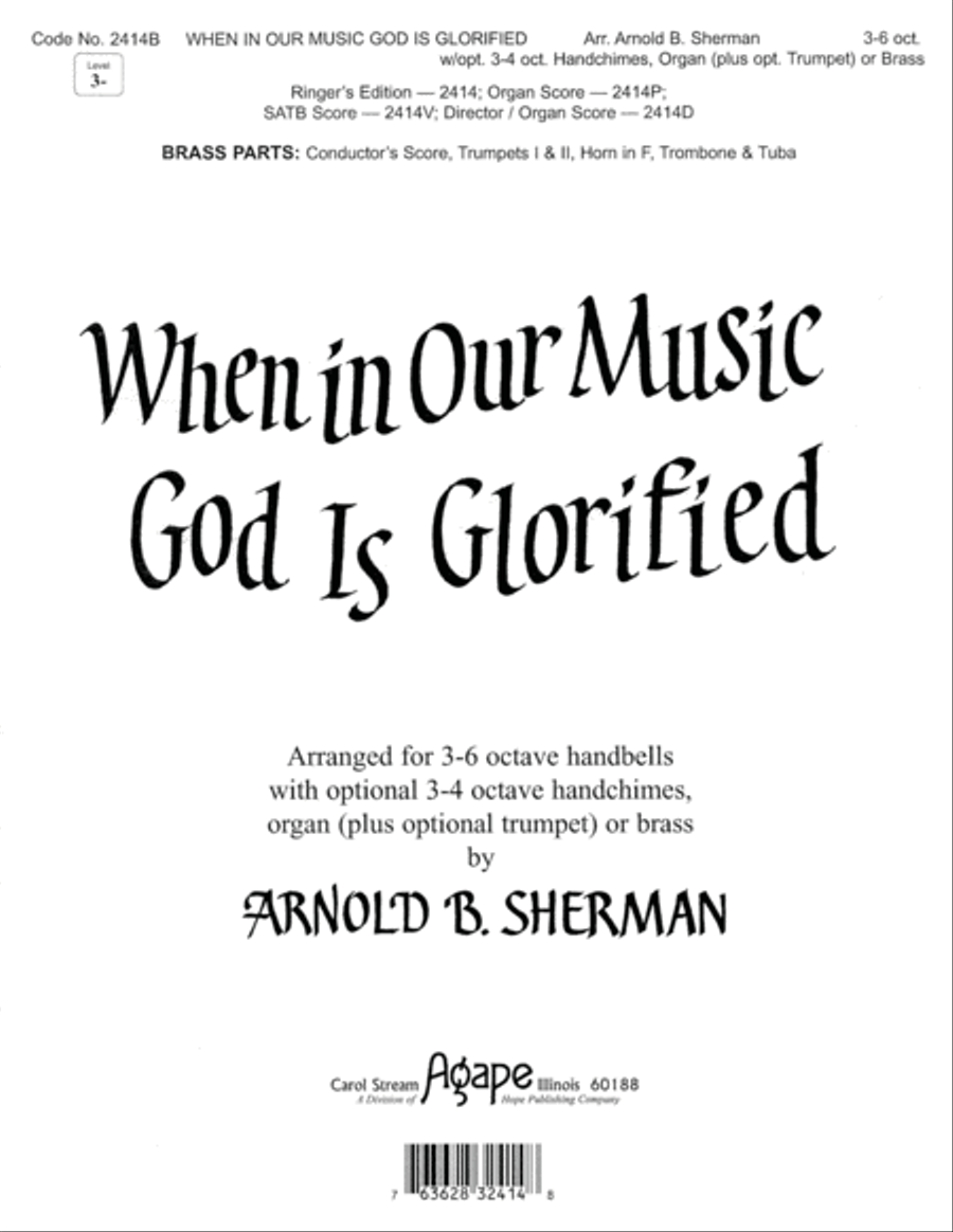 When in Our Music God Is Glorified Organ scores gallery preview page 1