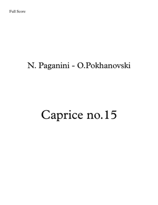 Paganini-Pokhanovski 24 Caprices: #15 for violin and piano