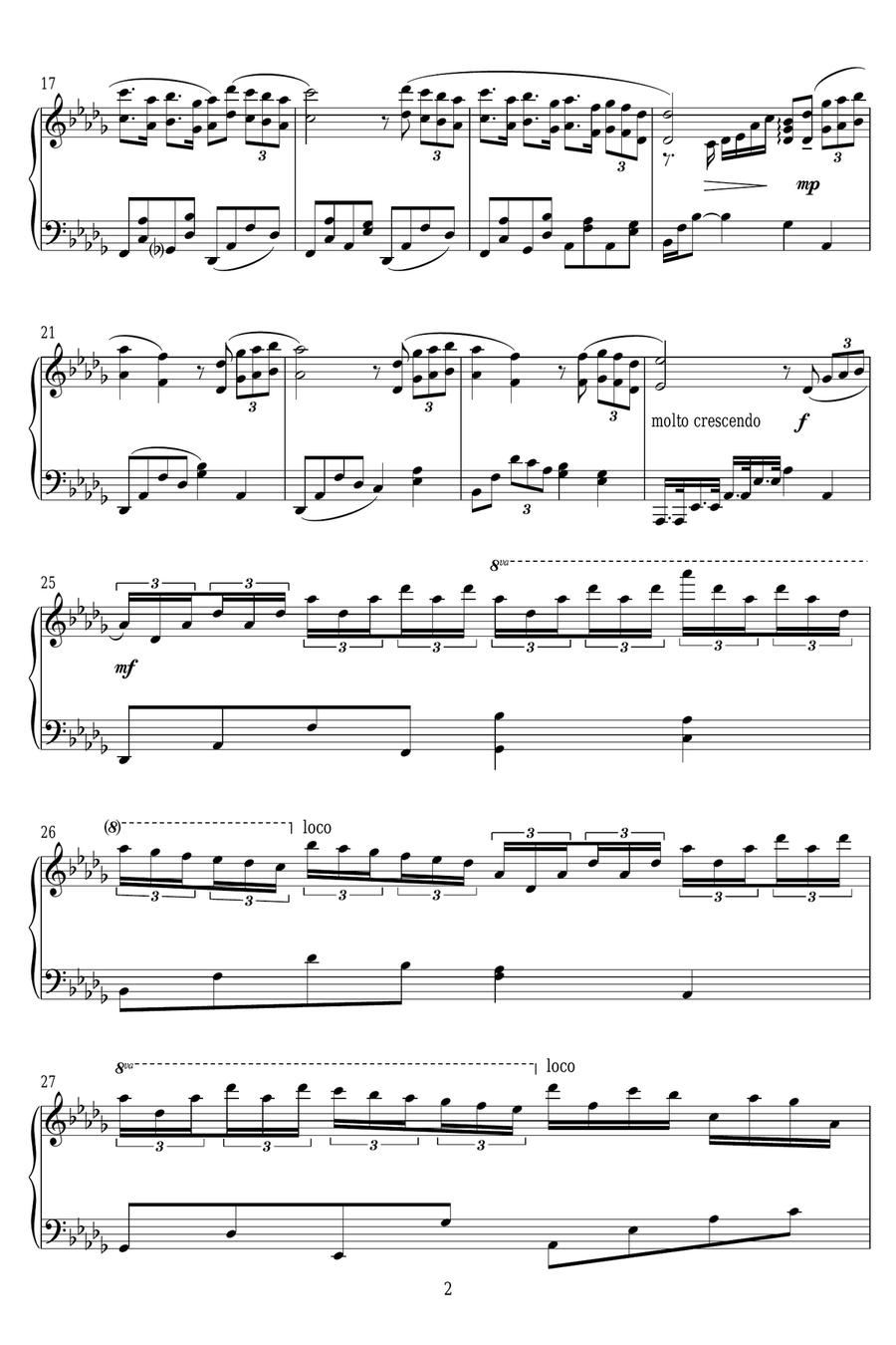 Chariots Of Fire (as performed by Sacha Puttnam) Piano Solo scores gallery preview page 2