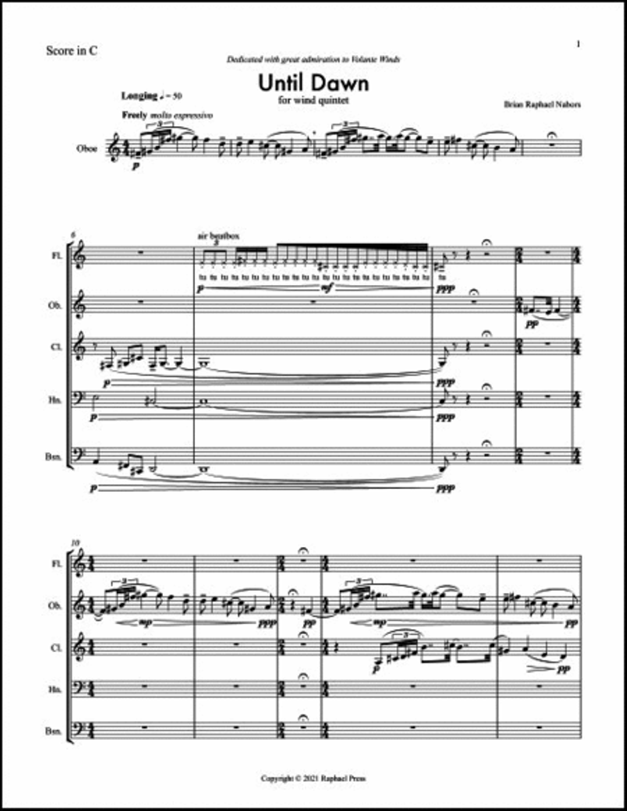 Until Dawn Until Dawn Woodwind Quintet scores gallery preview page 3