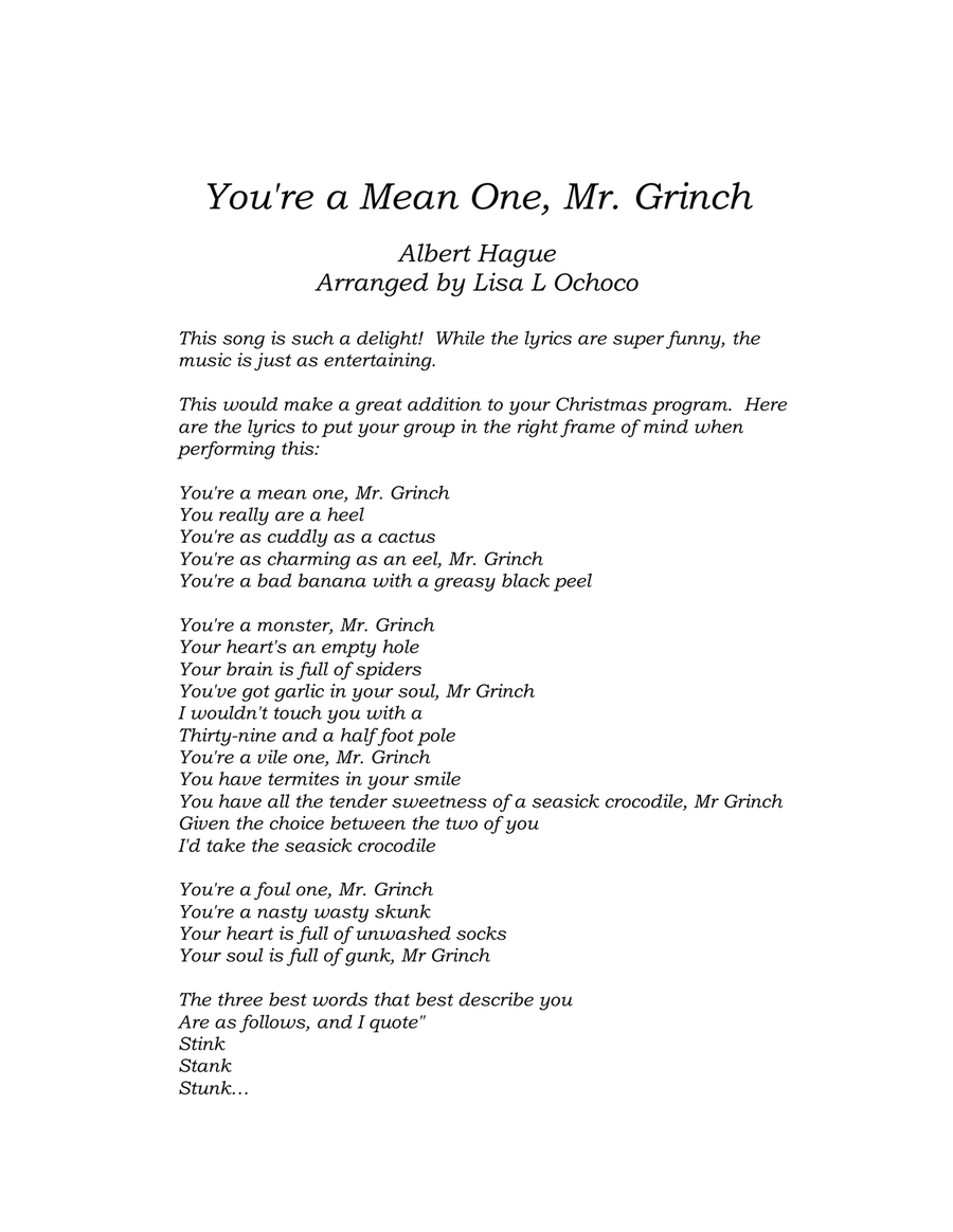 You're A Mean One, Mr. Grinch Flute Quartet scores gallery preview page 4