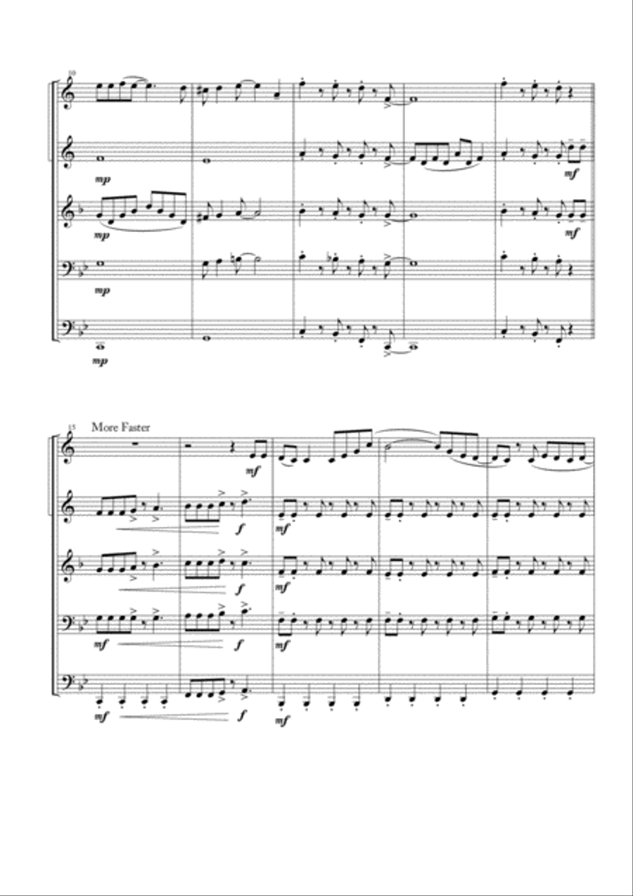 Don't Stop Me Now Brass Ensemble scores gallery preview page 2