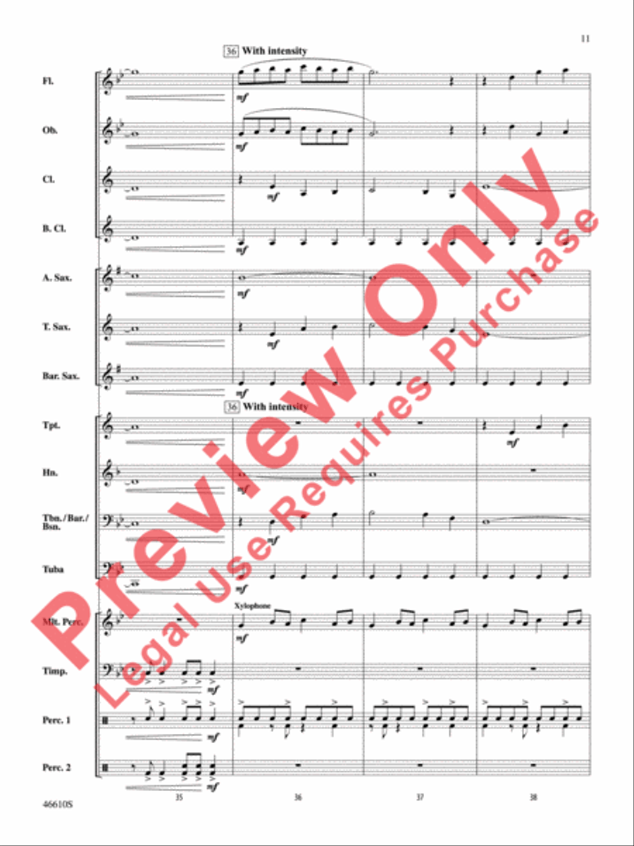 Sahara Adventure Concert Band scores gallery preview page 12