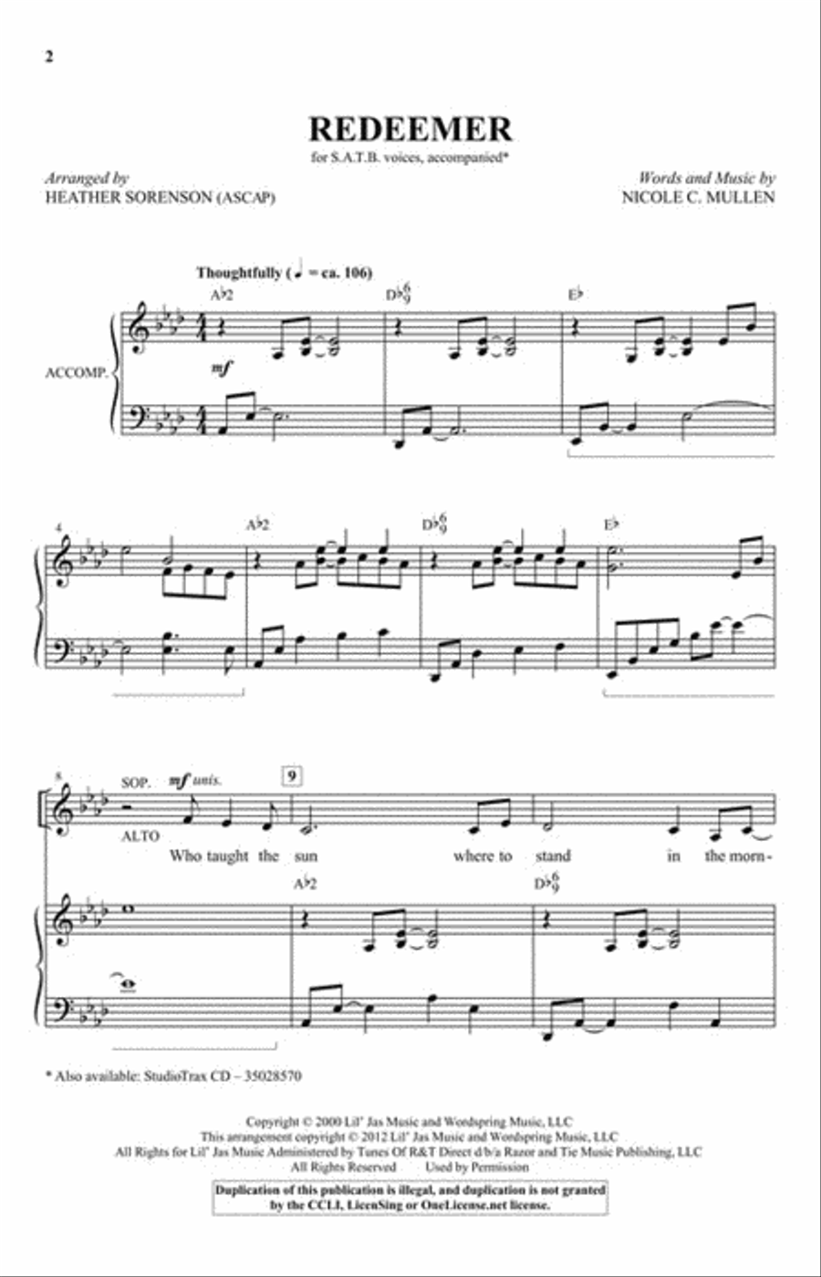 Redeemer Redeemer 4-Part scores gallery preview page 2
