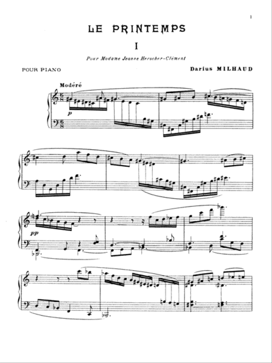 Miaskowsky: Printemps Miaskowsky: Printemps Piano Solo scores gallery preview page 1