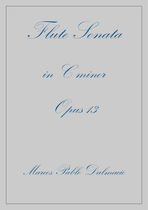 Flute Sonata in C minor Opus 13