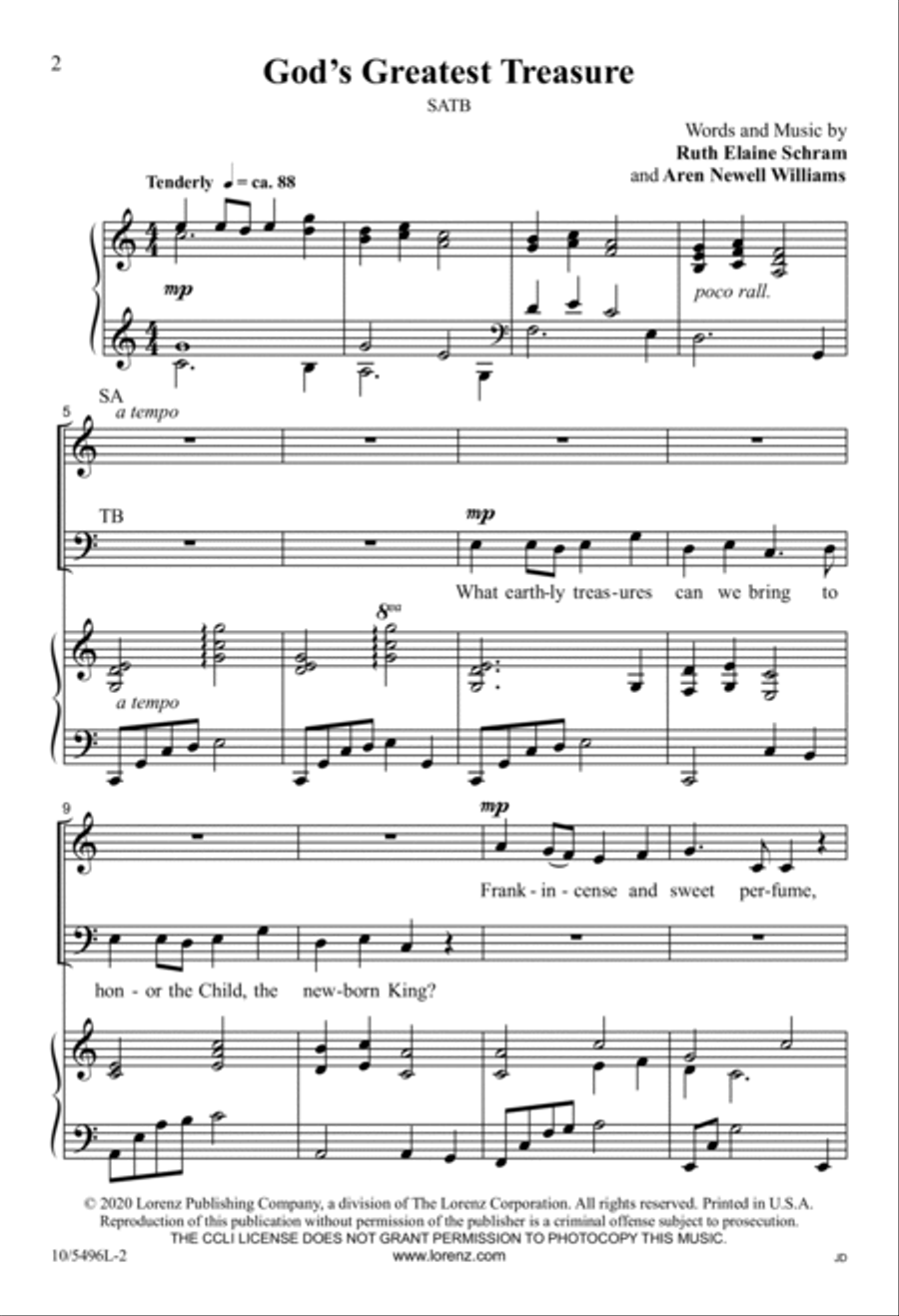God's Greatest Treasure God's Greatest Treasure 4-Part scores gallery preview page 2