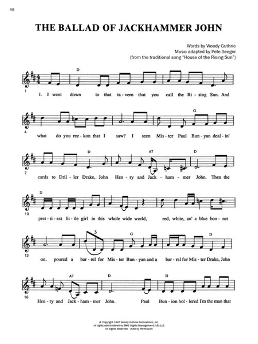 Woody Guthrie - Roll On, Columbia: The Columbia River Songs Collection / Songbook scores gallery preview page 5