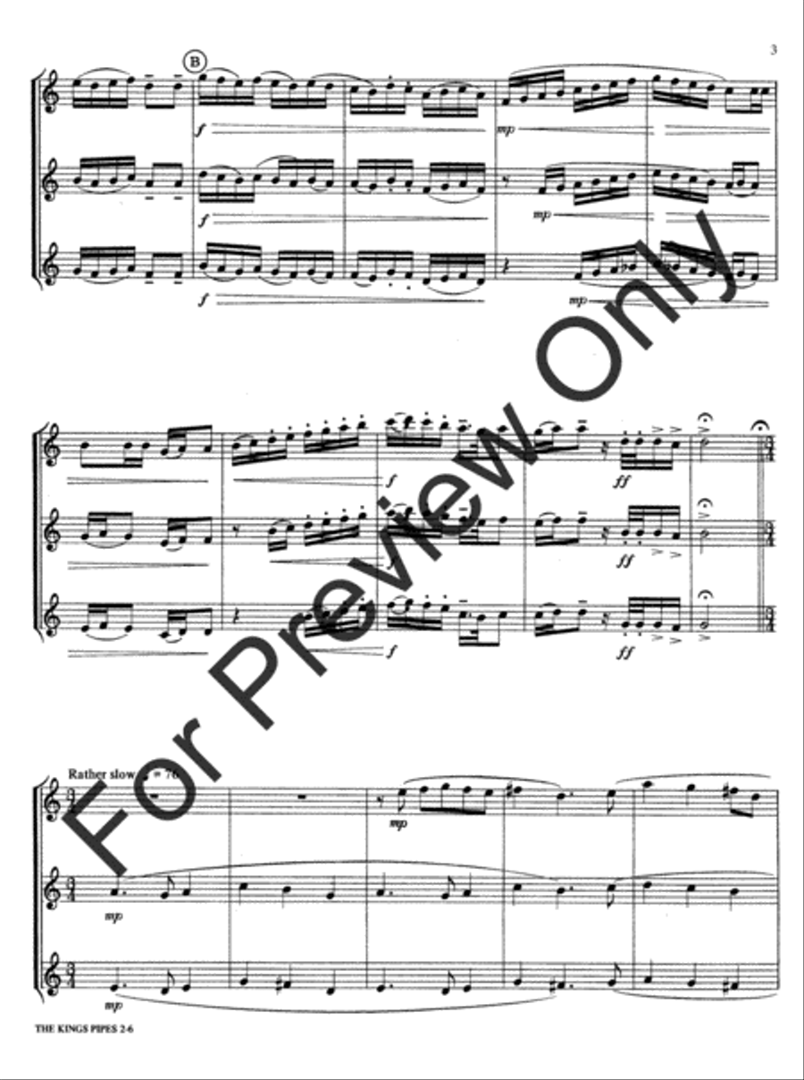 The King's Pipesrio B-Flat Trumpet scores gallery preview page 4