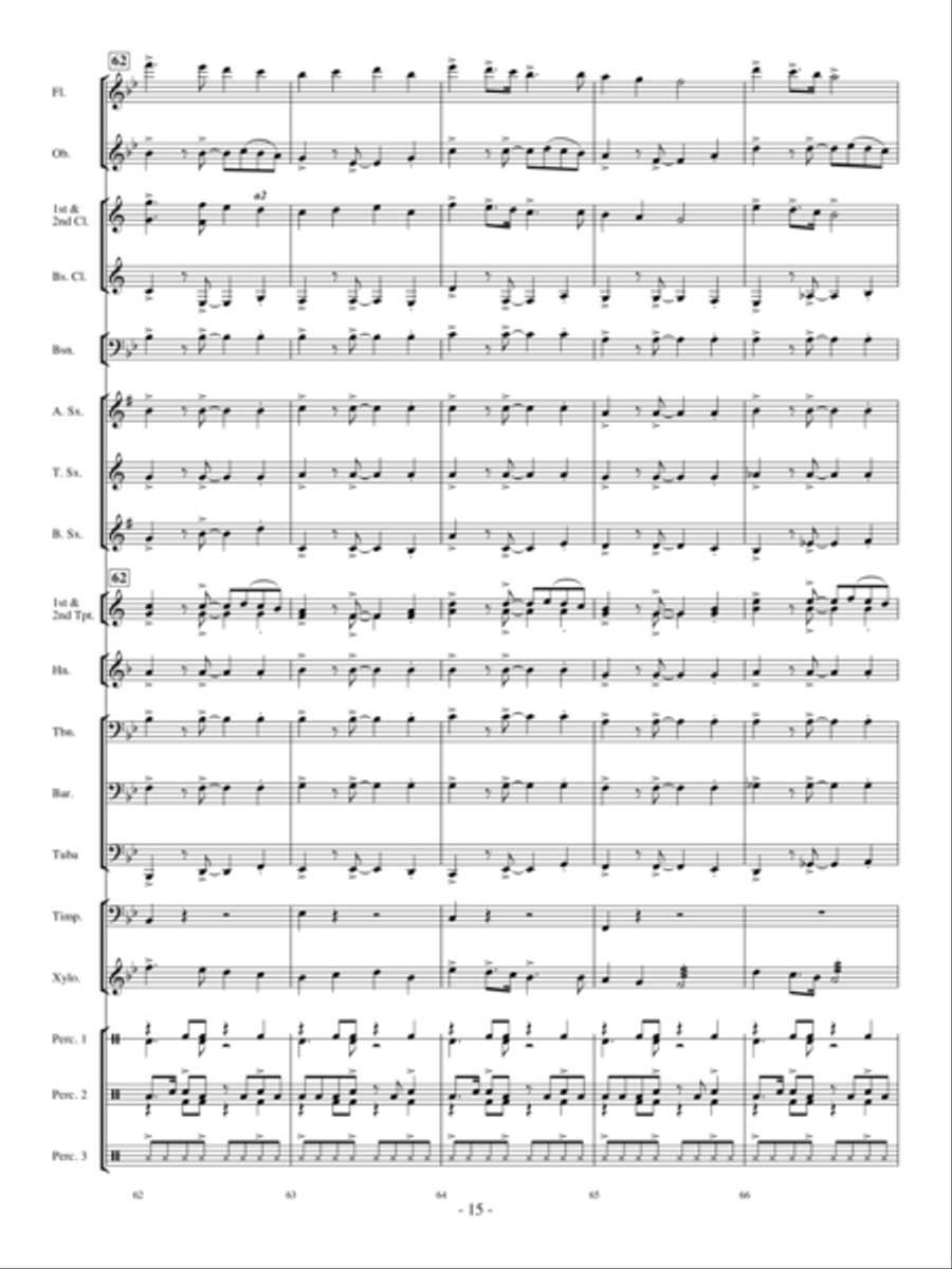We Wish You A Calypso Christmas Concert Band scores gallery preview page 14
