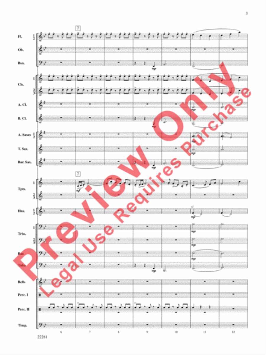Falcon Lake Overture Concert Band scores gallery preview page 4