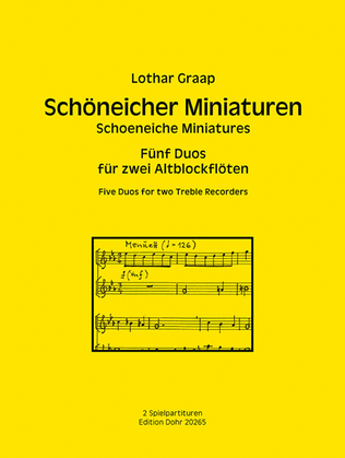 Schöneicher Miniaturen (2020) -Fünf Duos für zwei Altblockflöten-