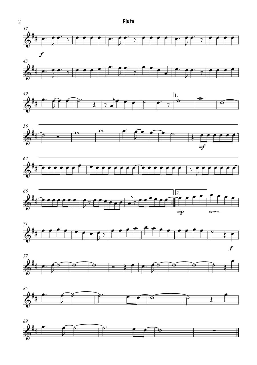 Mr. Brightside Flute Solo scores gallery preview page 3