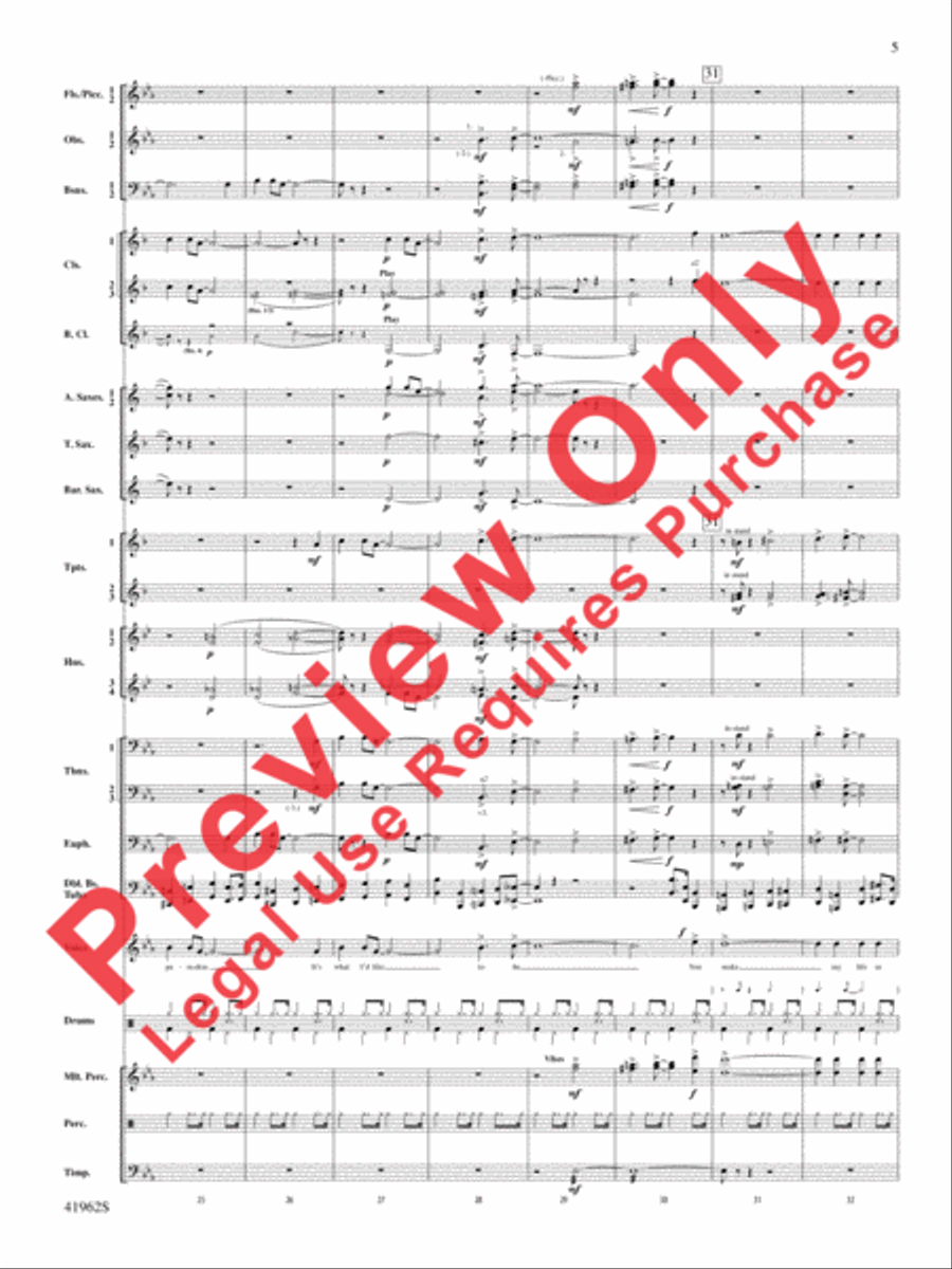 A Gershwin Tribute to Love Concert Band scores gallery preview page 6