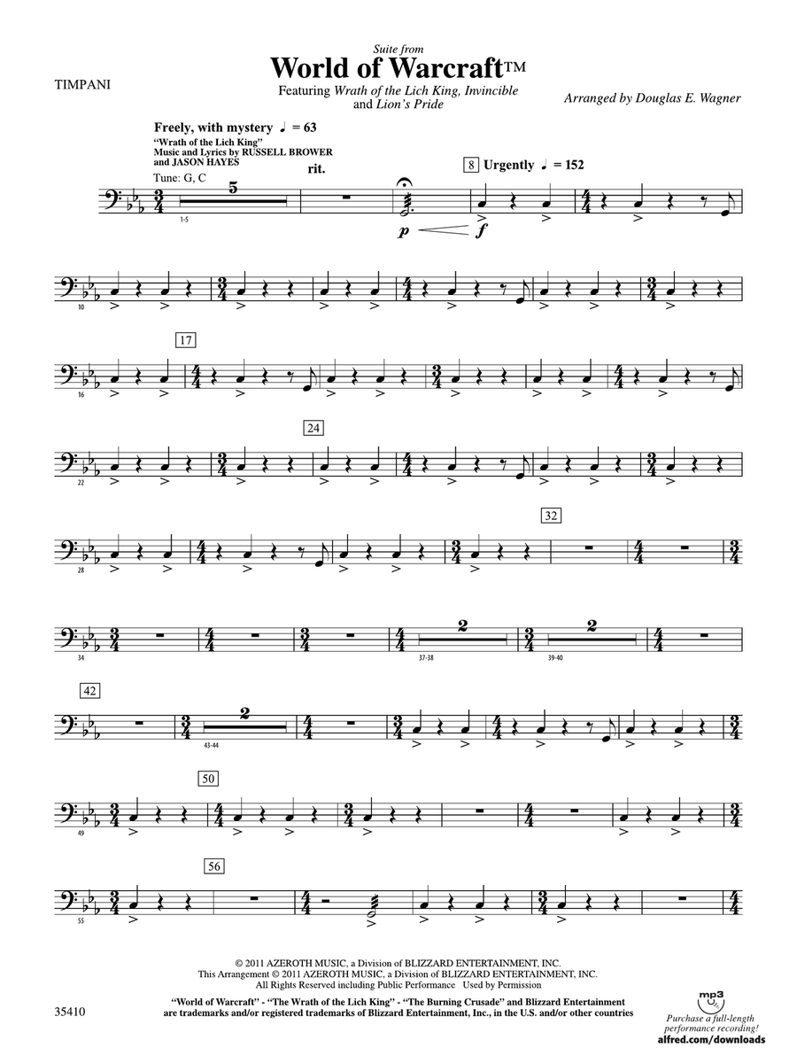 World of Warcraft, Suite from: Timpani
