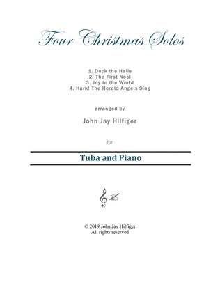 Book cover for Four Christmas Solos for Tuba