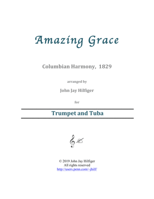 Book cover for Amazing Grace for Trumpet and Tuba