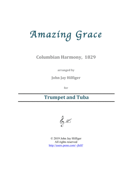 Amazing Grace for Trumpet and Tuba image number null