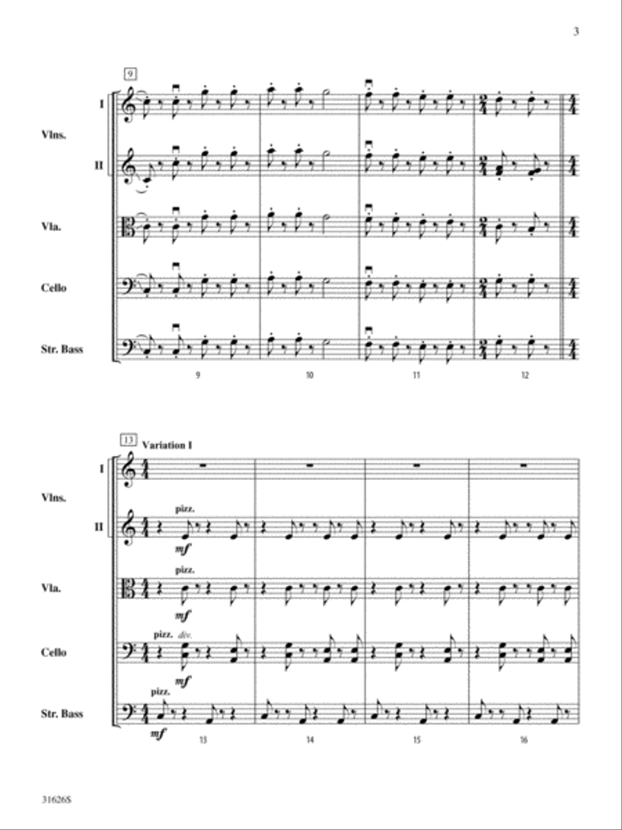 Variable Stars: Score String Orchestra scores gallery preview page 3