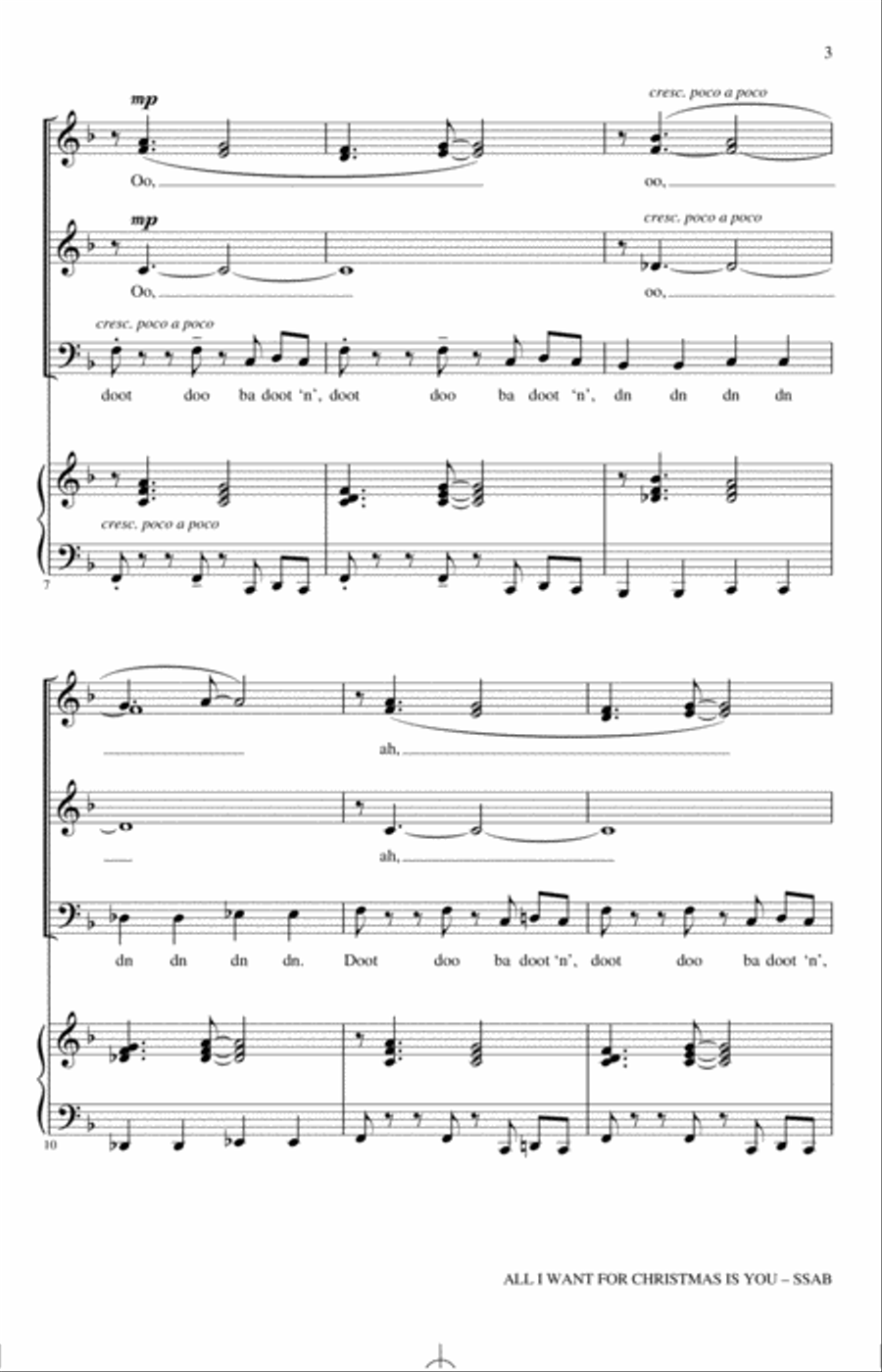 All I Want For Christmas Is You (arr. Roger Emerson) A Cappella scores gallery preview page 2