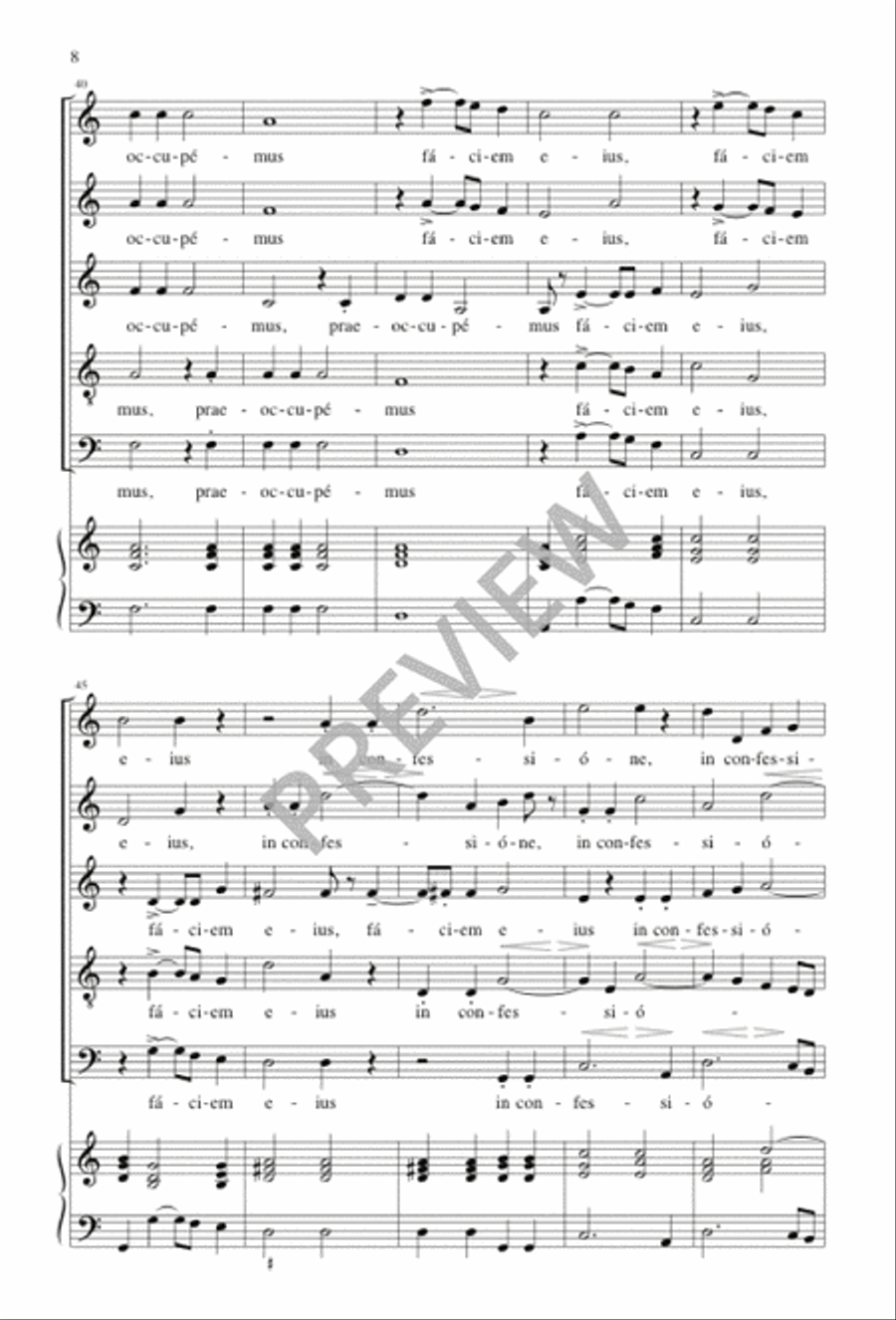Venite exultemus Domino Venite exultemus Domino SSATB scores gallery preview page 8