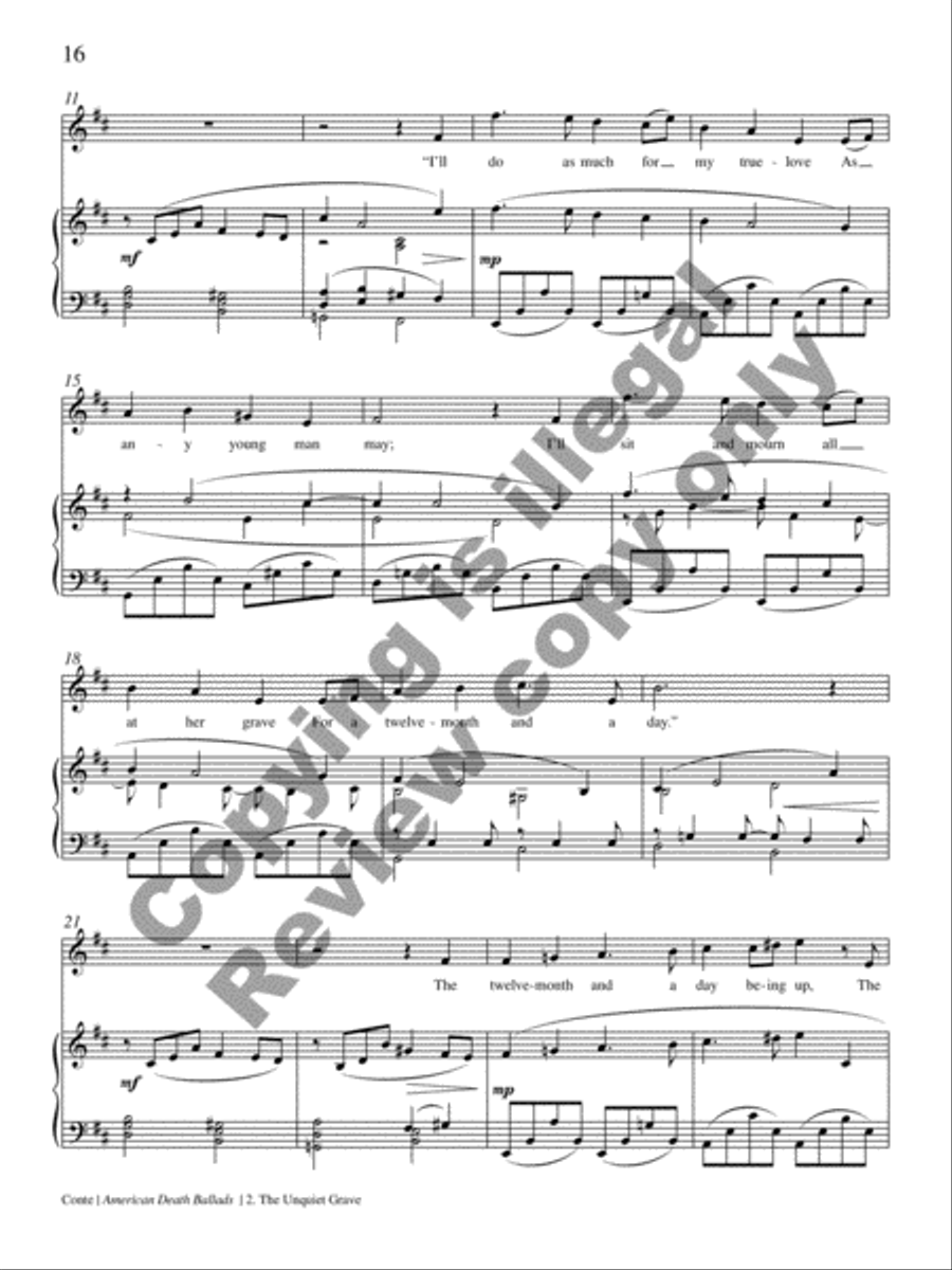 American Death Ballads (Piano/Vocal Score) High Voice scores gallery preview page 32