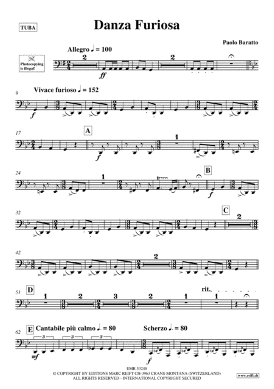 Danza Furiosa Danza Furiosa Tuba scores gallery preview page 2