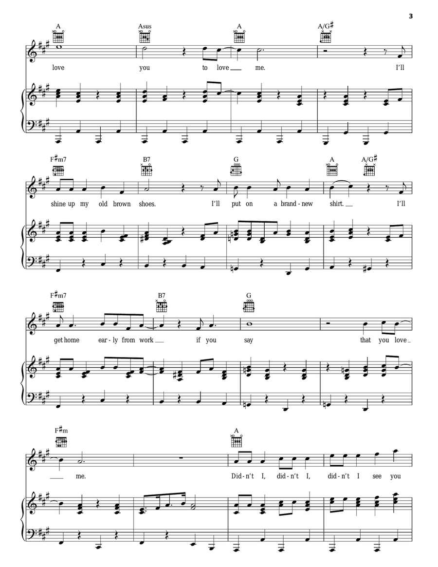 I Want You To Want Me Piano, Vocal, Guitar scores gallery preview page 3