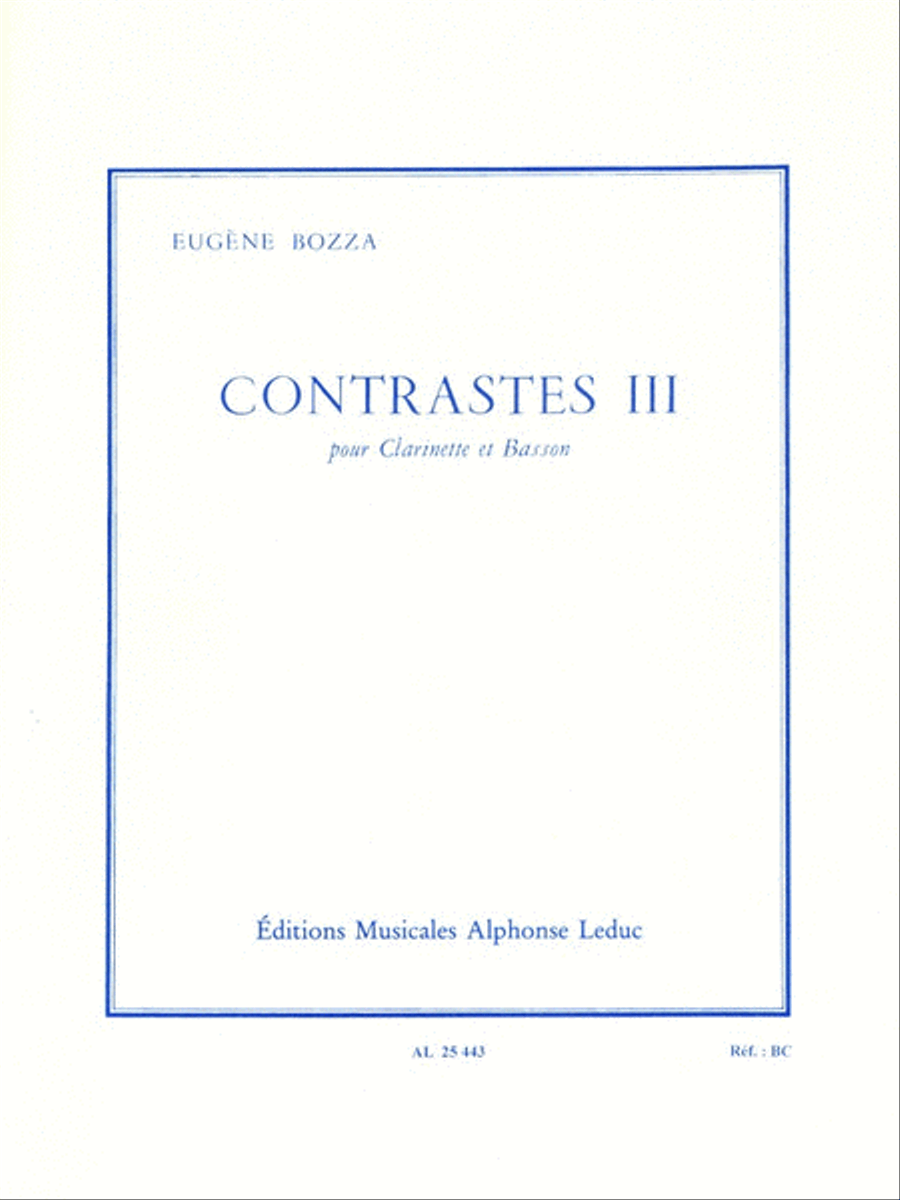 Contrasts Iii, For Clarinet And Bassoon Bassoon scores gallery preview page 1