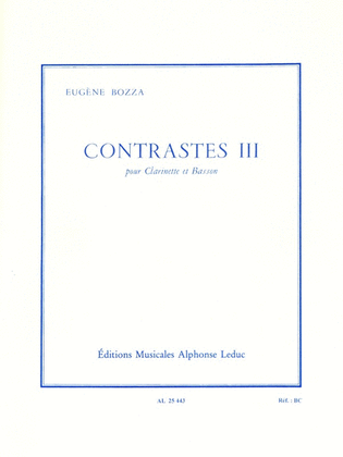 Book cover for Contrasts Iii, For Clarinet And Bassoon