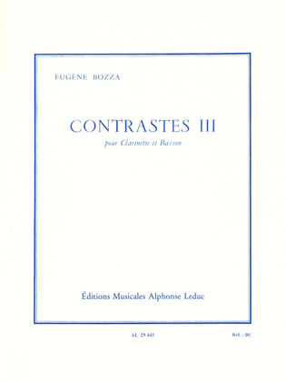 Contrasts Iii, For Clarinet And Bassoon