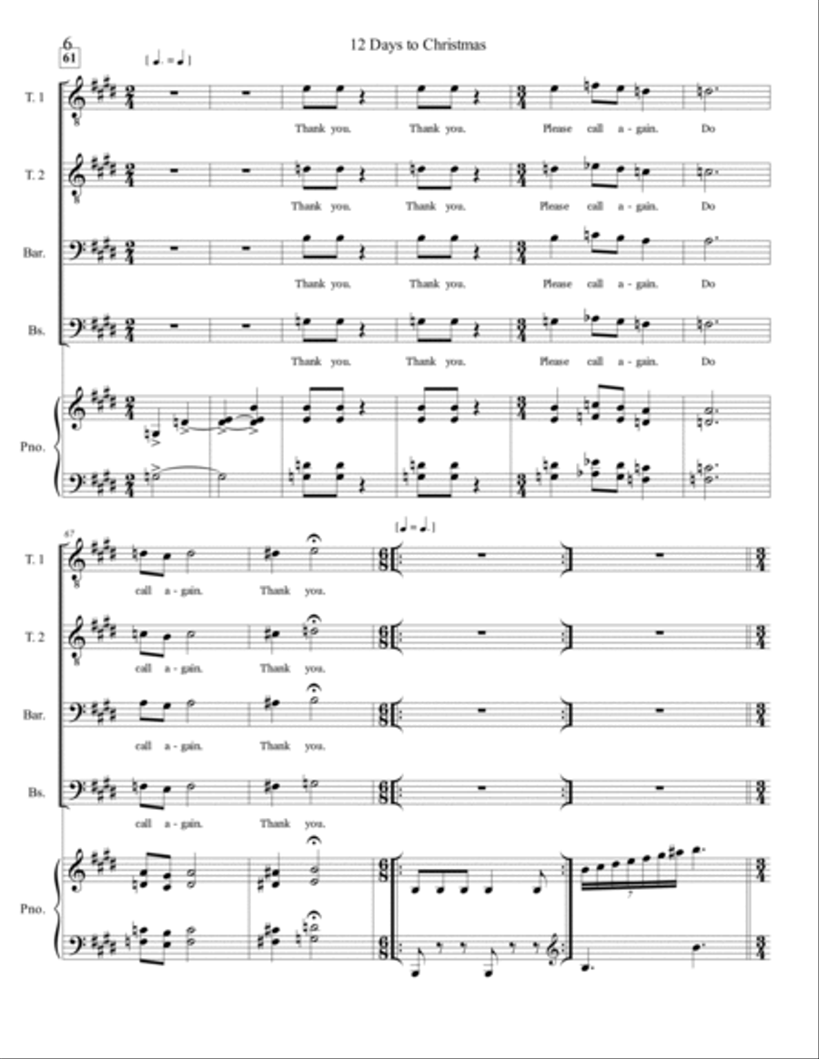 Twelve Days To Christmas Twelve Days To Christmas TTBB scores gallery preview page 6