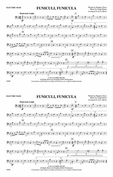 Funiculi, Funicula: Electric Bass