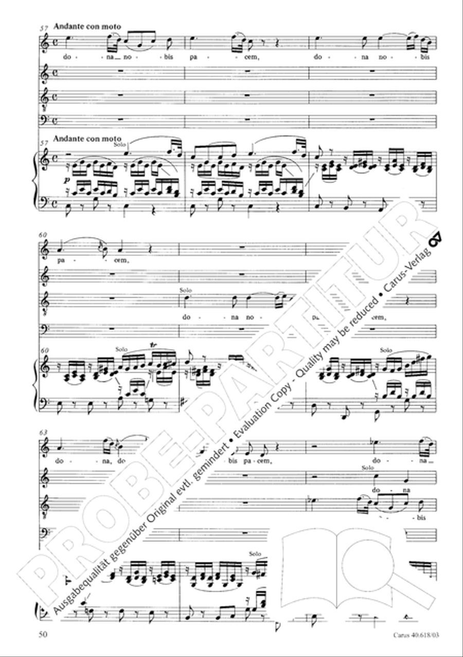 Mass in C (Missa in C) 4-Part scores gallery preview page 51