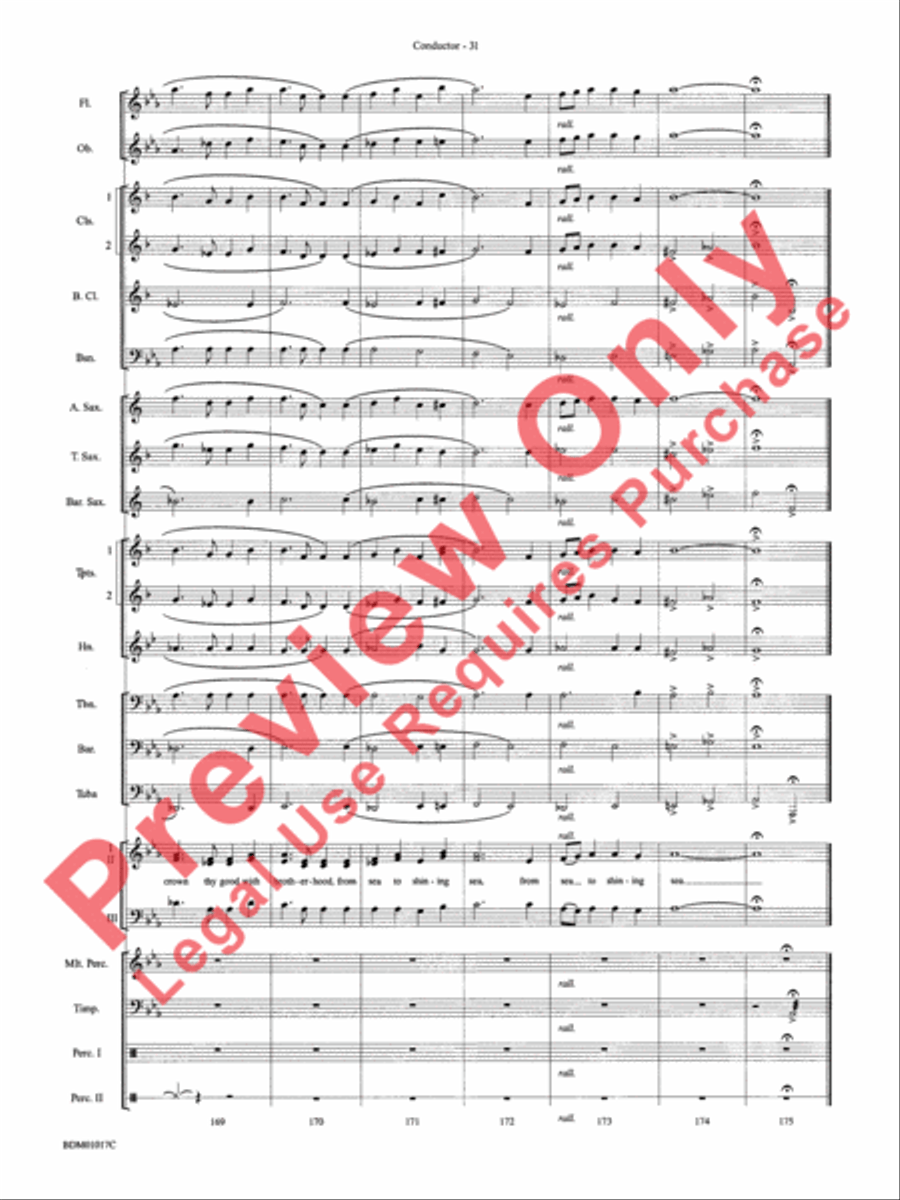 An American Celebration Concert Band scores gallery preview page 34