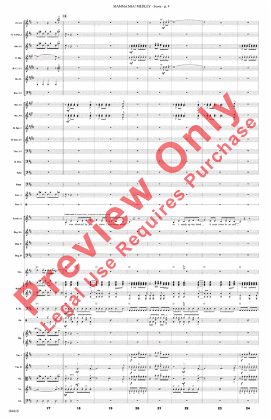 Mamma Mia! Medley Full Orchestra scores gallery preview page 5