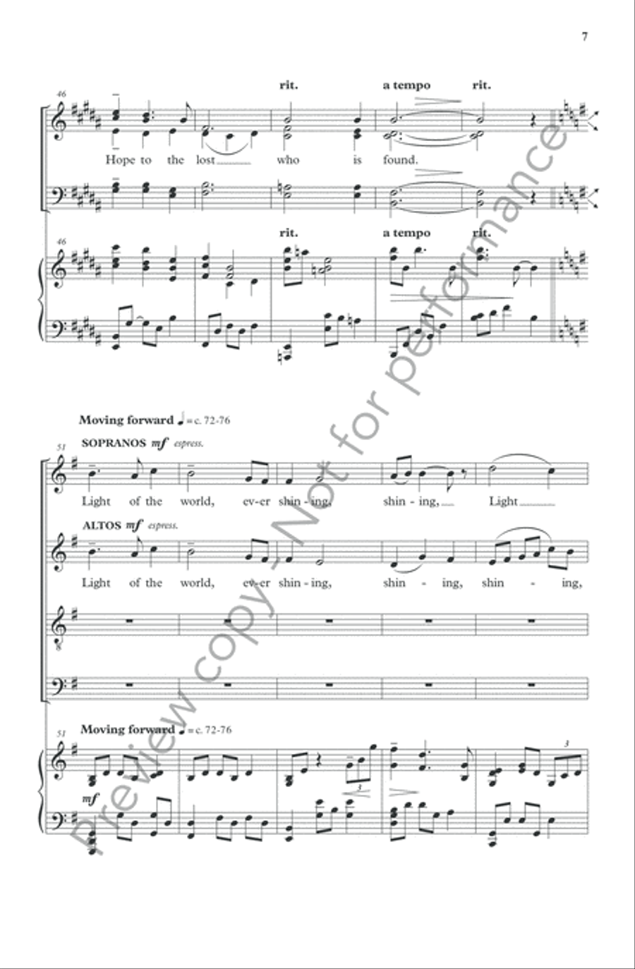 Light Beyond Shadow 4-Part scores gallery preview page 7