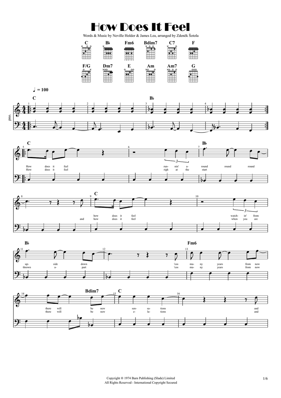 How Does It Feel Piano Solo scores gallery preview page 2