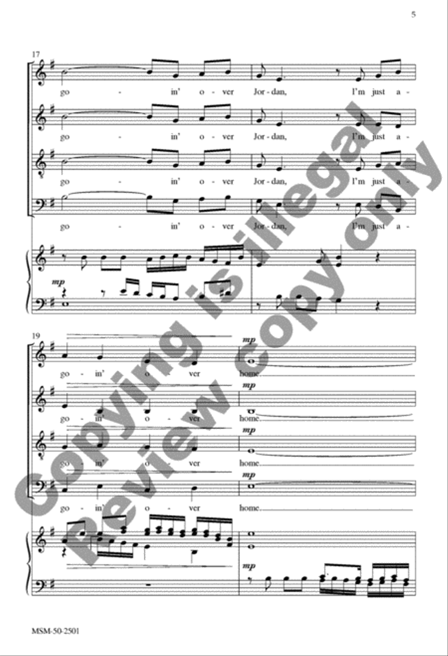 Poor Wayfarin' Stranger 4-Part scores gallery preview page 6