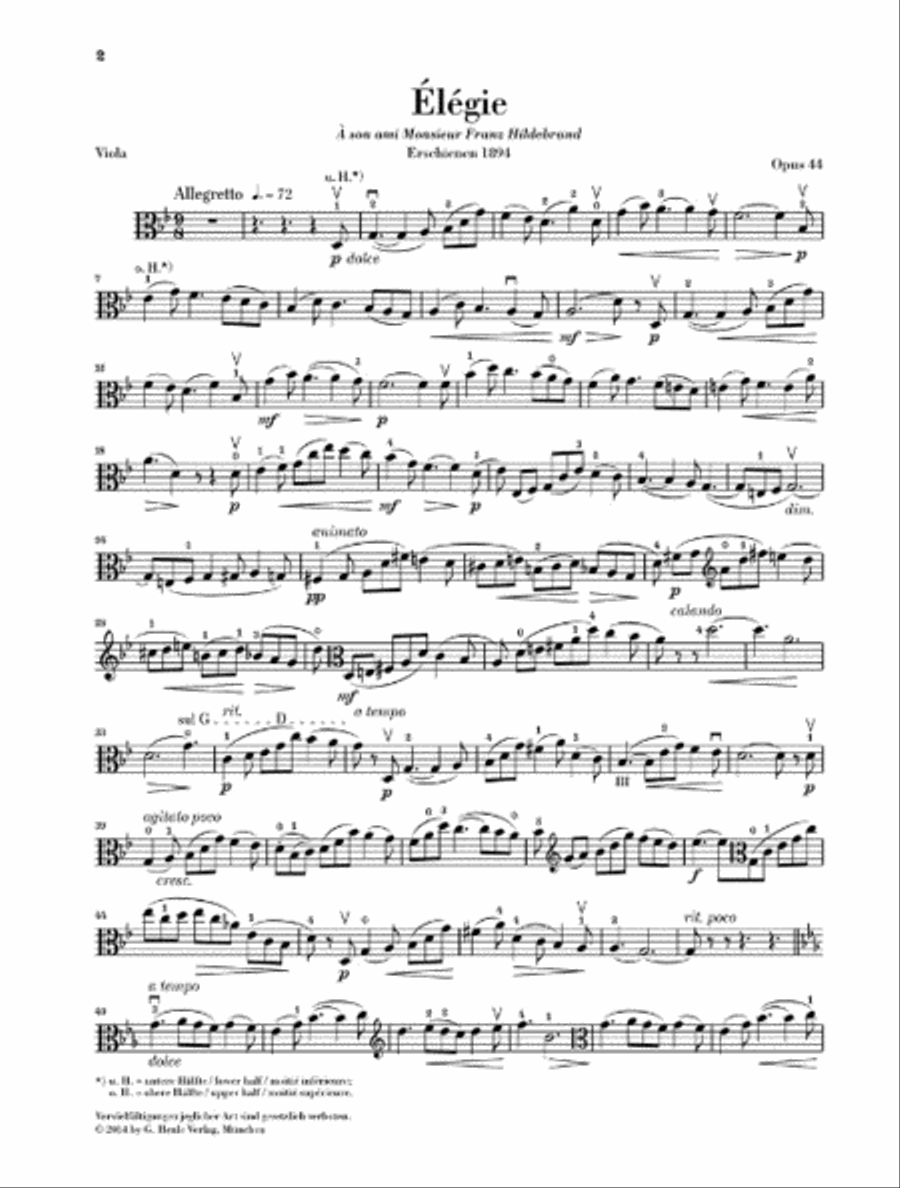 Élégie Op. 44 Violin scores gallery preview page 4