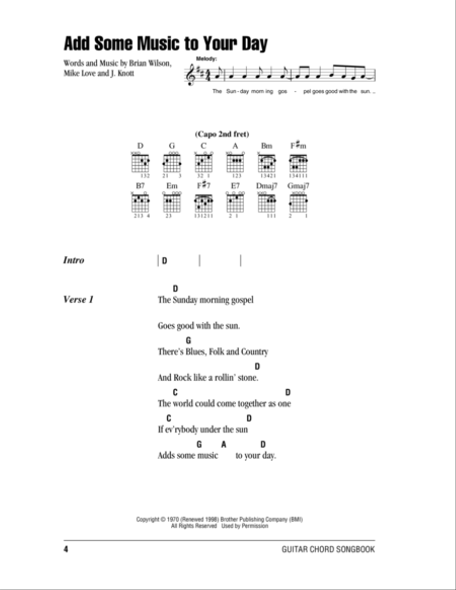 Add Some Music To Your Day Acoustic Guitar scores gallery preview page 1