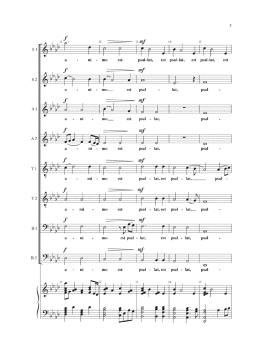 Cum Laude Ego Canto (With Praise I Will Sing) Divisi scores gallery preview page 3