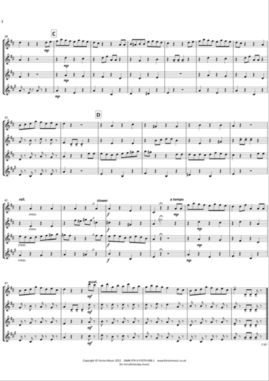 The Policeman's Song Woodwind Quartet scores gallery preview page 4