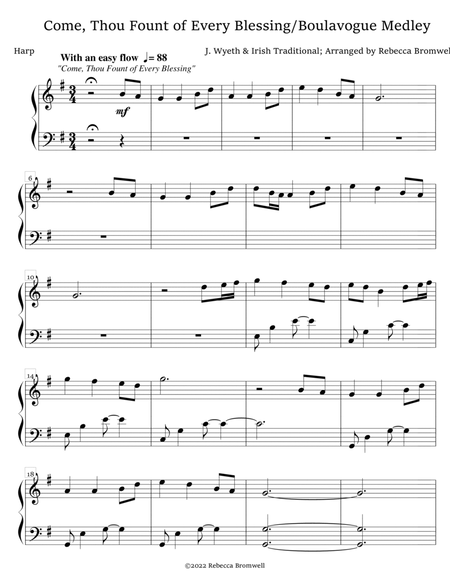 "Come, Thou Fount / Boulavogue Medley" - Score Only