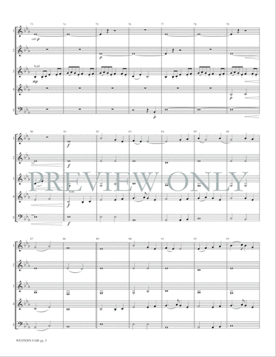 Western Fair Western Fair Woodwind Quartet scores gallery preview page 7