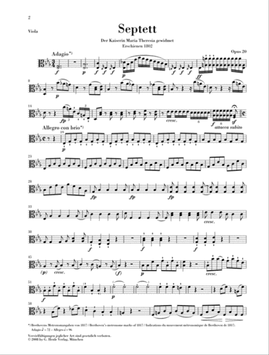 Septet in E-flat Major, Op. 20 Bassoon scores gallery preview page 7