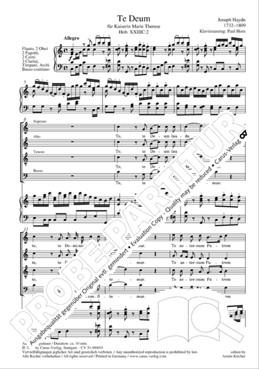 Te Deum 4-Part scores gallery preview page 7